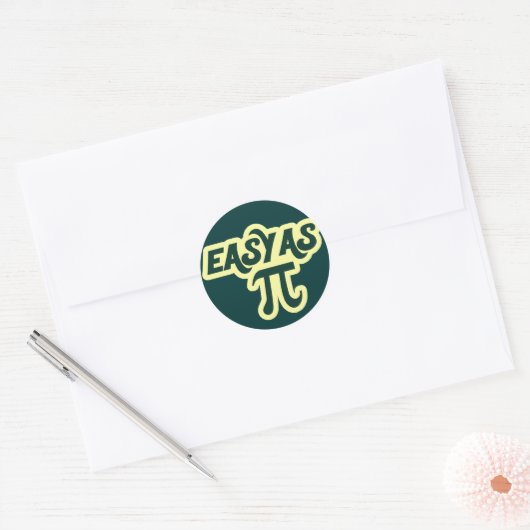 Einfach als PiDay Runder Aufkleber (Umschlag)