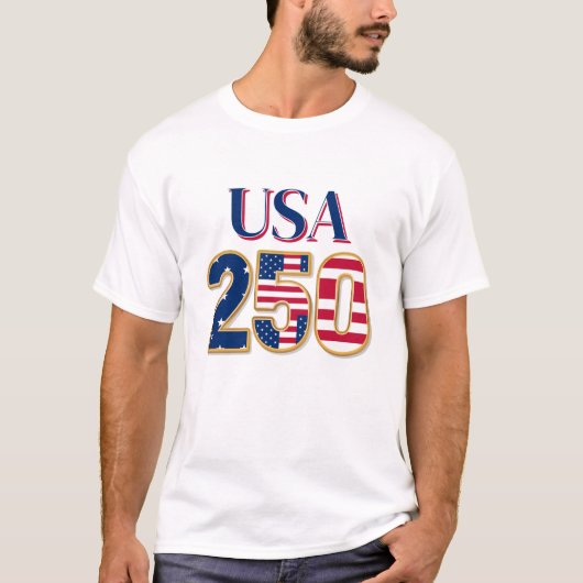 Einfach Amerikas 250. Jubiläum T-Shirt (Vorderseite)