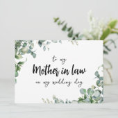 Einfach an meine Mutter im Gesetz auf meiner Hochz Karte (Stehend Vorderseite)