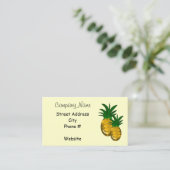 Einfach Ananas Visitenkarte (Stehend Vorderseite)