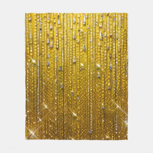 Einfach angeregt Golden Shimmery Fleecedecke (Vorderseite)