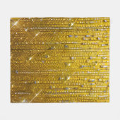 Einfach angeregt Golden Shimmery Fleecedecke (Vorderseite (Horizontal))