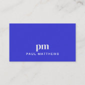 Einfach angesagtes Cobalt Blue Modern Visitenkarte (Vorderseite)