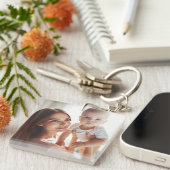 Einfach anpassbar zwei Fotos, Personalisiertes Ges Schlüsselanhänger (Vorderseite rechts)