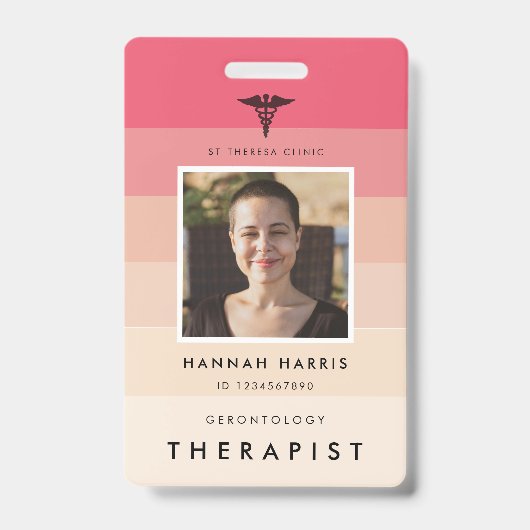 Einfach anpassbarer Name des Krankenhauses Ausweis (Vorderseite)