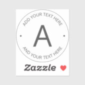 Einfach anpassbarer Text | grau und transparent Aufkleber (Blatt)