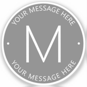 Einfach anpassbarer Text   Gray Transparent Aufkleber