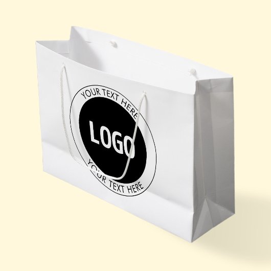 Einfach anpassbarer Text & Ihr Logo oder Bild Große Geschenktüte