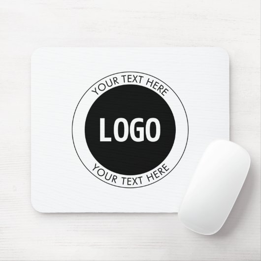 Einfach anpassbarer Text & Ihr Logo oder Bild Mousepad (Mit Mouse)