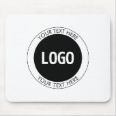 Einfach anpassbarer Text & Ihr Logo oder Bild Mousepad (Vorne)