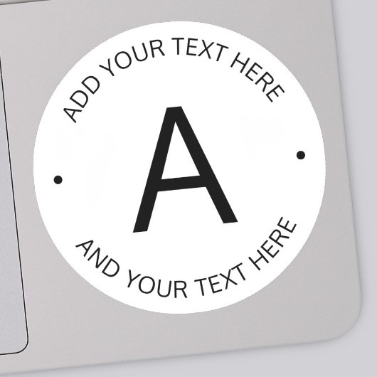 Einfach anpassbarer Text | Transparent mit Schwarz Aufkleber