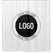 Einfach anpassbarer Text und Ihr Logo oder Bild Duschvorhang (Vorderseite)