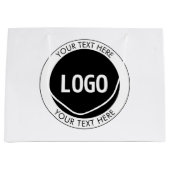 Einfach anpassbarer Text und Ihr Logo oder Bild Große Geschenktüte (Vorderseite)