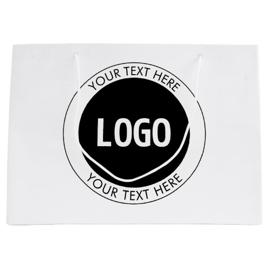 Einfach anpassbarer Text und Ihr Logo oder Bild Große Geschenktüte (Vorderseite)