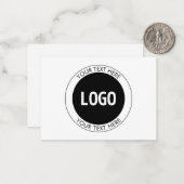 Einfach anpassbarer Text und Ihr Logo oder Bild Mitteilungskarte (Vorderseite/Rückseite Beispiel)