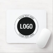 Einfach anpassbarer Text und Ihr Logo oder Bild Mousepad (Mit Mouse)