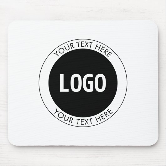 Einfach anpassbarer Text und Ihr Logo oder Bild Mousepad (Vorne)