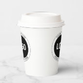 Einfach anpassbarer Text und Ihr Logo oder Bild Pappbecher (Links)