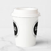 Einfach anpassbarer Text und Ihr Logo oder Bild Pappbecher (Rechts)