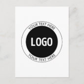 Einfach anpassbarer Text und Ihr Logo oder Bild Postkarte (Vorderseite)