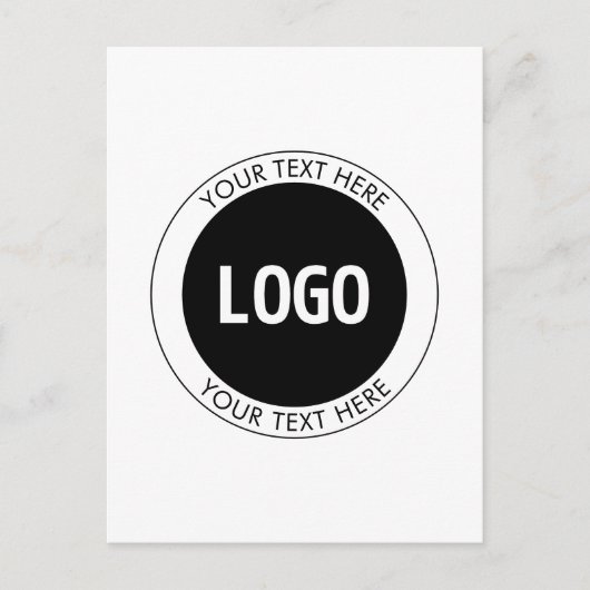 Einfach anpassbarer Text und Ihr Logo oder Bild Postkarte (Vorderseite)