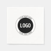 Einfach anpassbarer Text und Ihr Logo oder Bild Serviette (Vorderseite)