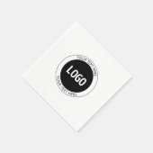 Einfach anpassbarer Text und Ihr Logo oder Bild Serviette (Ecke)