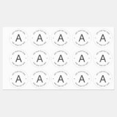 Einfach anpassbarer Text | Weiß & Grau Etiketten (Blatt)