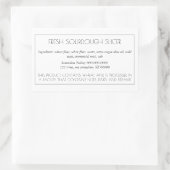 Einfach anpassbares Backlabel Rechteckiger Aufkleber (Tasche)