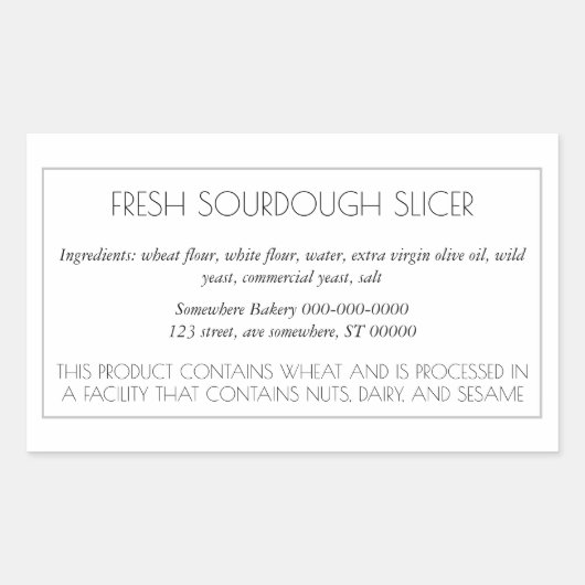 Einfach anpassbares Backlabel Rechteckiger Aufkleber (Vorderseite)