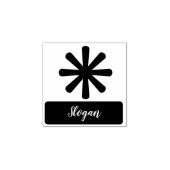 Einfach anpassbares Logo und Slogan Gummistempel (Prägung)