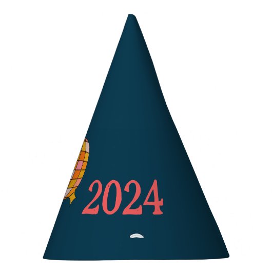 Einfach anpassbares Retro-Silvester-Party Partyhütchen (Rechts)