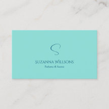 Einfach Aquamarin mit Monogram modern und klassisc