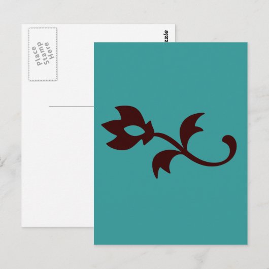 Einfach Aquamarin Postkarte (Vorne/Hinten)