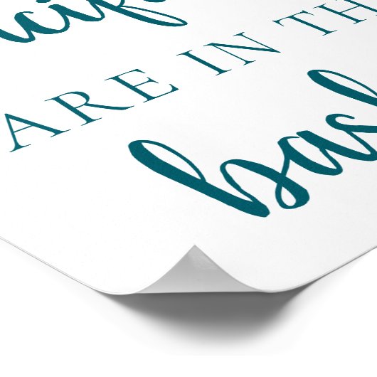 Einfach Aquamarin wie viele | Dark Green Guessing  Poster (Ecke)