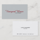 Einfach (Aschgrau) Visitenkarte (Vorne/Hinten)