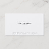 Einfach (Aschgrau) Visitenkarte (Rückseite)