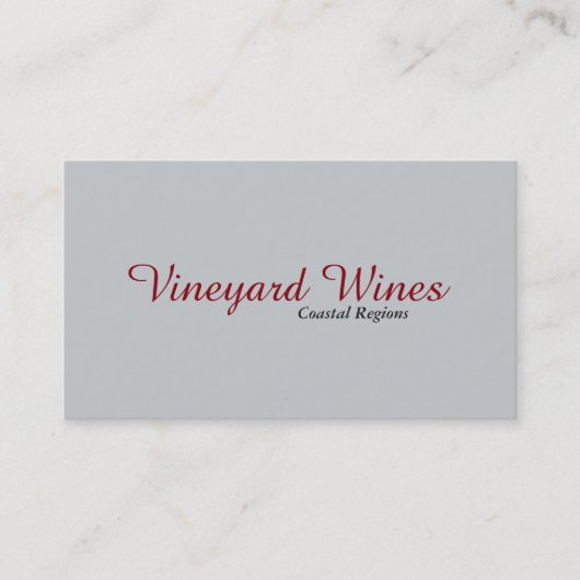 Einfach (Aschgrau) Visitenkarte (Vorderseite)