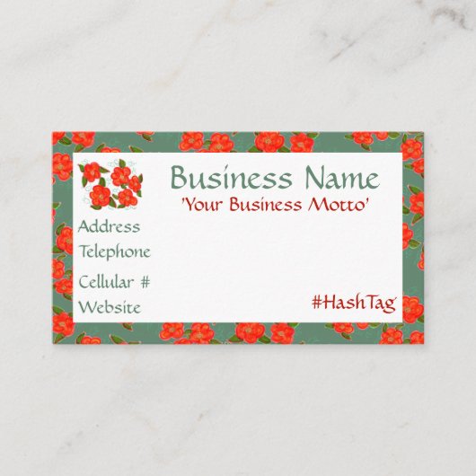 Einfach Atemberaubende Flower Designer Visitenkart Rabattkarte (Vorderseite)