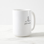 Einfach atmen - Extravaganter Schwarz-Stil Kaffeetasse (VorderseiteRechts)