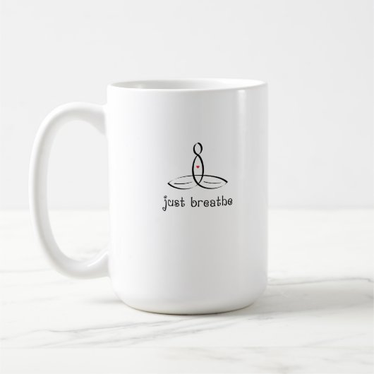 Einfach atmen - Extravaganter Schwarz-Stil Kaffeetasse (Links)
