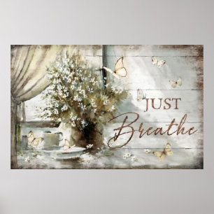 Einfach atmen Vintage Chill Poster