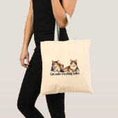Einfach attraktive, lustige Cat Design Tote Tasche (Vorderseite (Produkt))