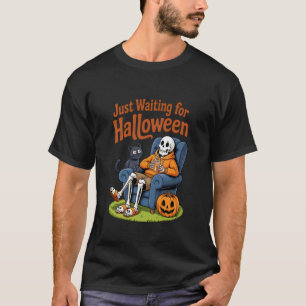 Einfach auf den Halloween-Countdown warten Grusel T-Shirt