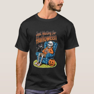 Einfach auf den Halloween-Countdown warten Grusel T-Shirt