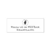 Einfach auf Facebook folgen, Social Media Gummistempel (Prägung)