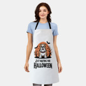 Einfach auf Halloween-Hund warten Schürze (Getragen)