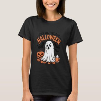 Einfach auf Halloween-Spaß warten schwarze Katzen T-Shirt