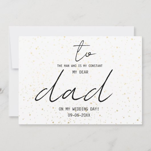 Einfach auf meinen Vater am Tag der Hochzeitsnahru (Vorderseite)