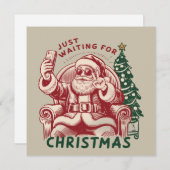 Einfach auf Weihnachten Santa Claus Retro Lustig w (Vorne/Hinten)